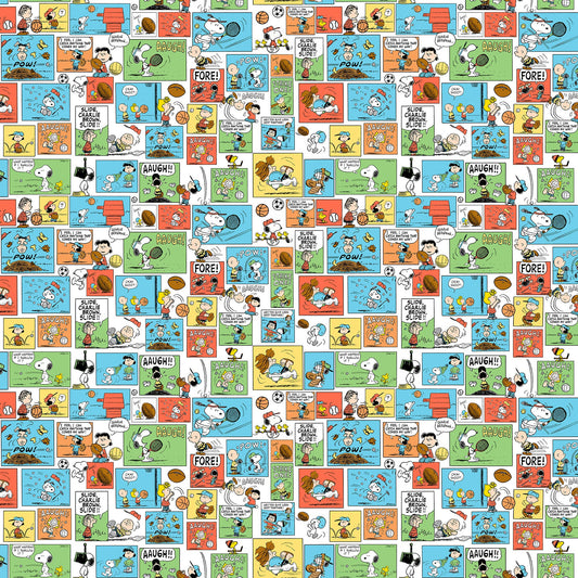 Peanuts - Yardage - Comics - White Multi