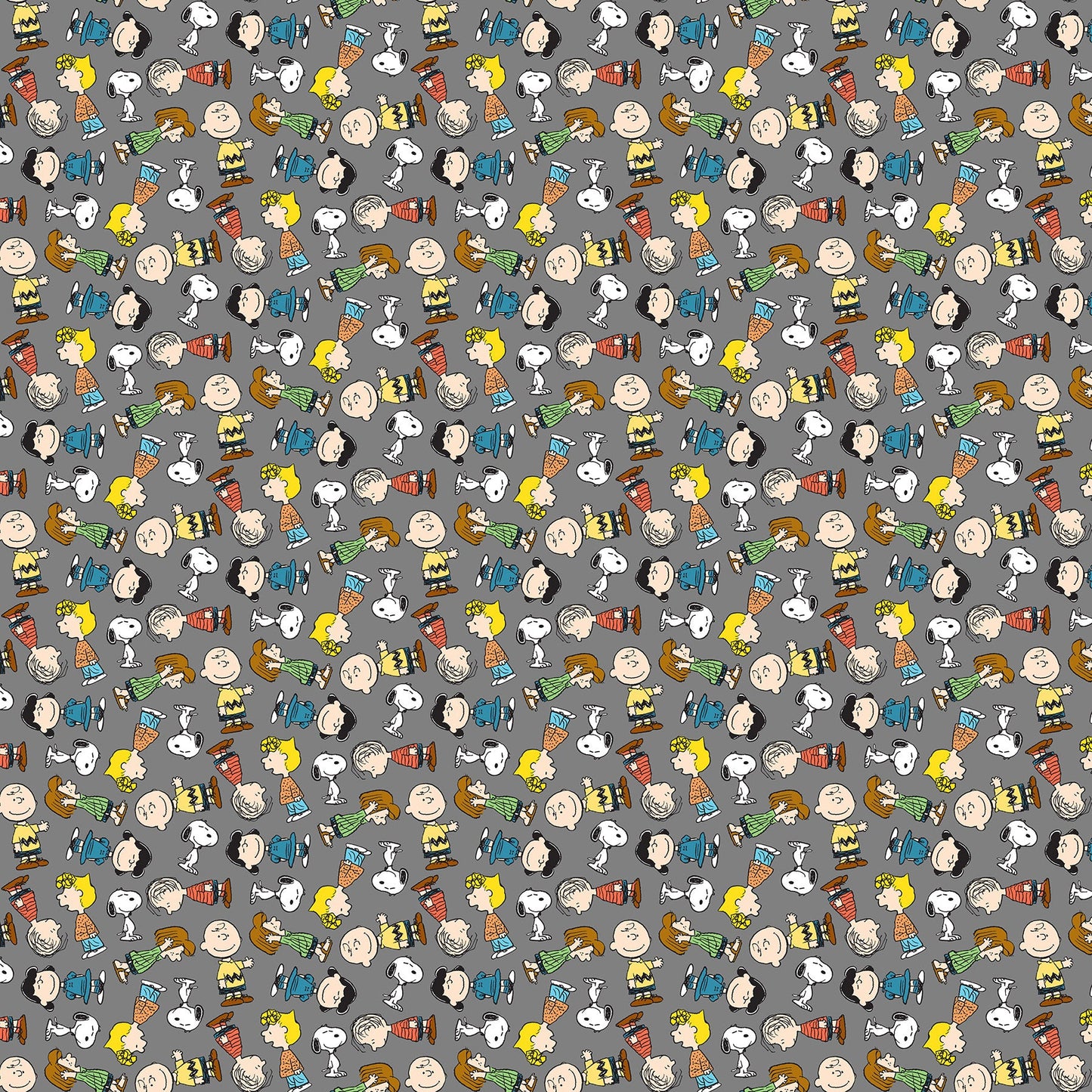 Peanuts - Yardage - Gang - Dark Gray