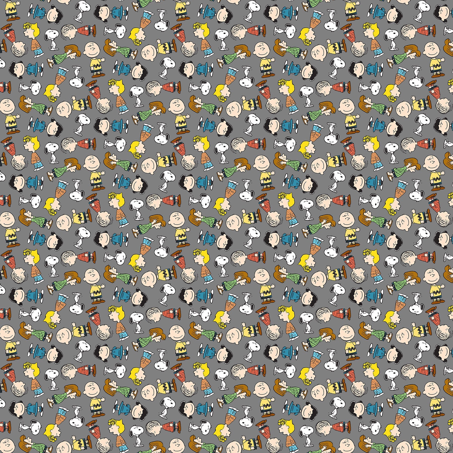 Peanuts - Yardage - Gang - Dark Gray