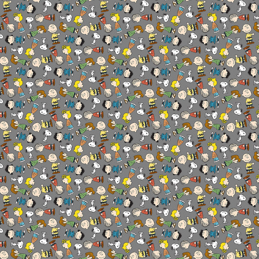 Peanuts - Yardage - Gang - Dark Gray