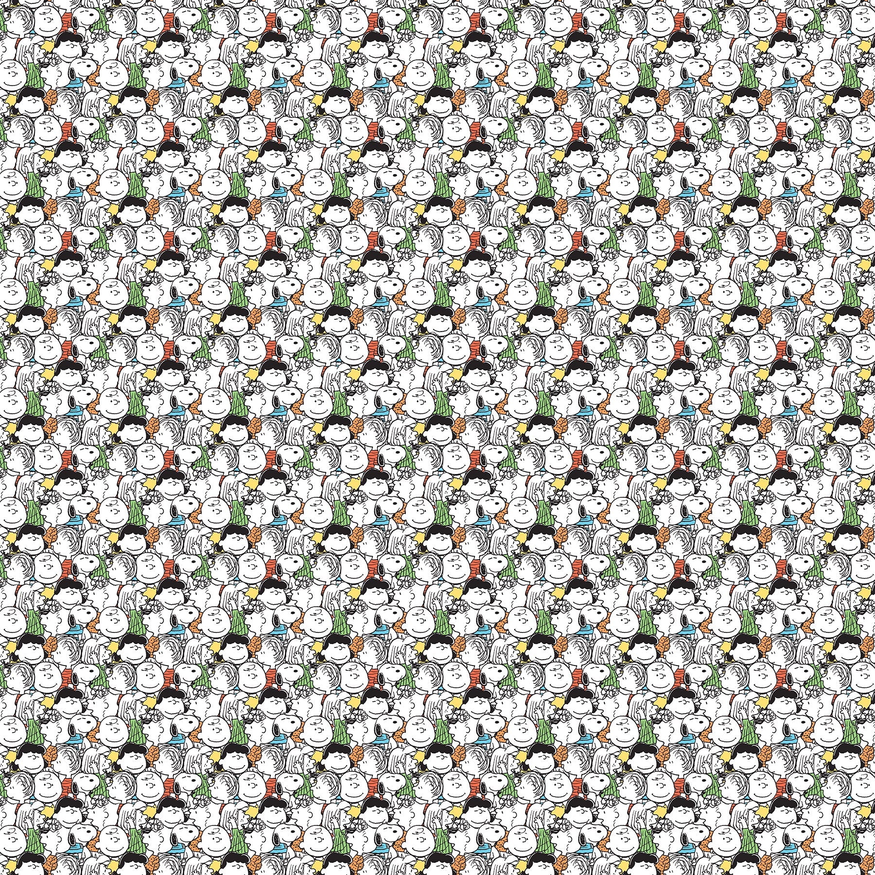 Peanuts - Yardage - Gang Packed - White Multi