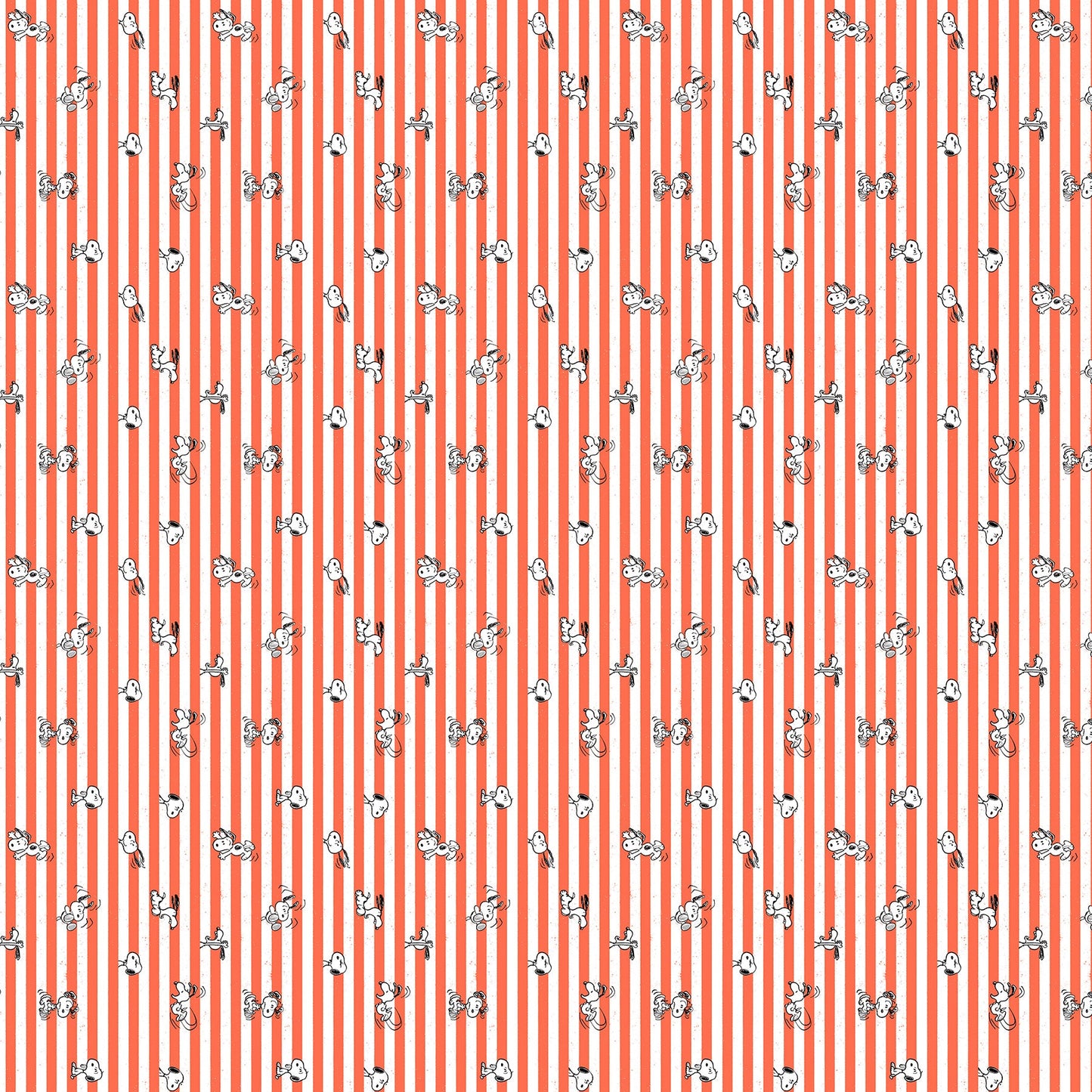 Peanuts - Yardage - Snoopy Stripe - Red White