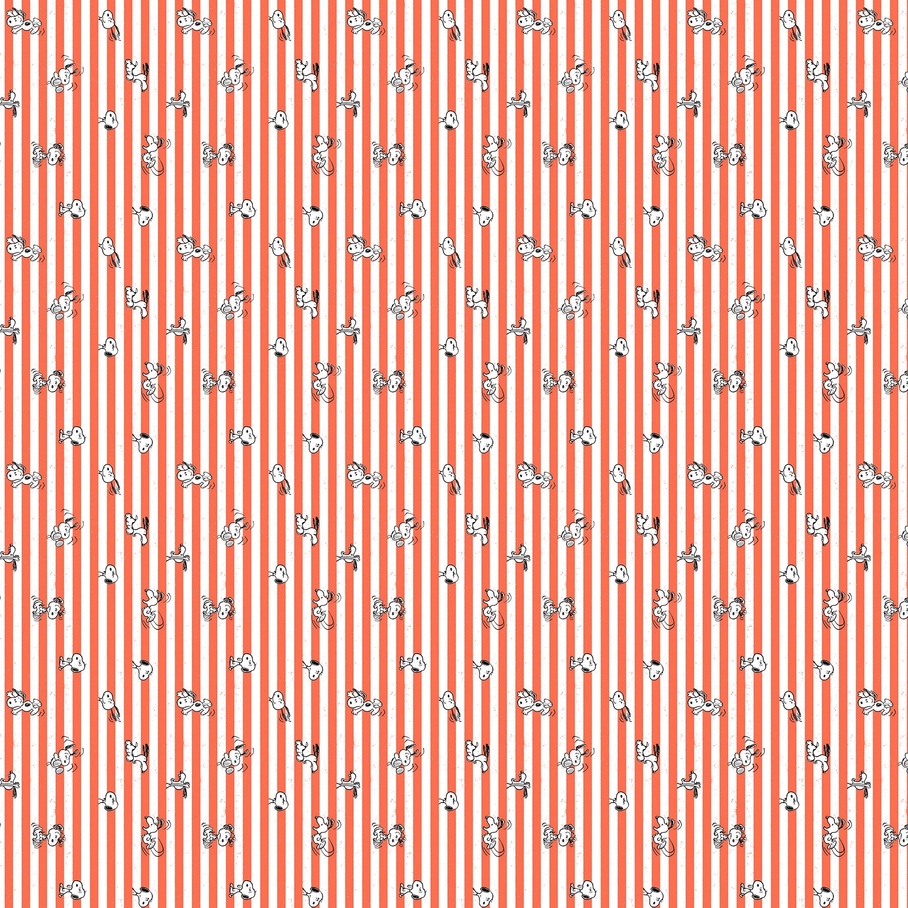 Peanuts - Yardage - Snoopy Stripe - Red White