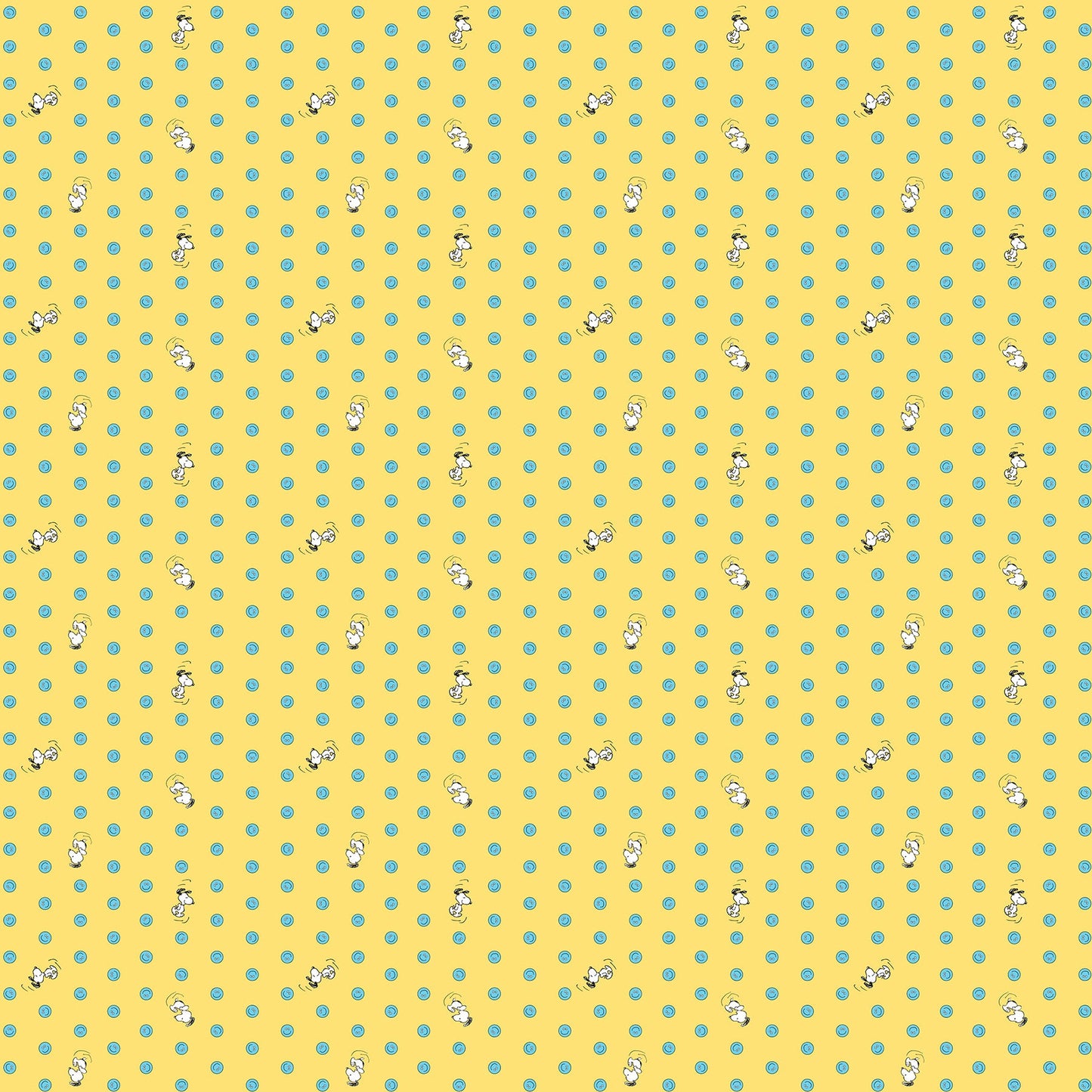 Peanuts - Yardage - Snoopy Dot - Yellow