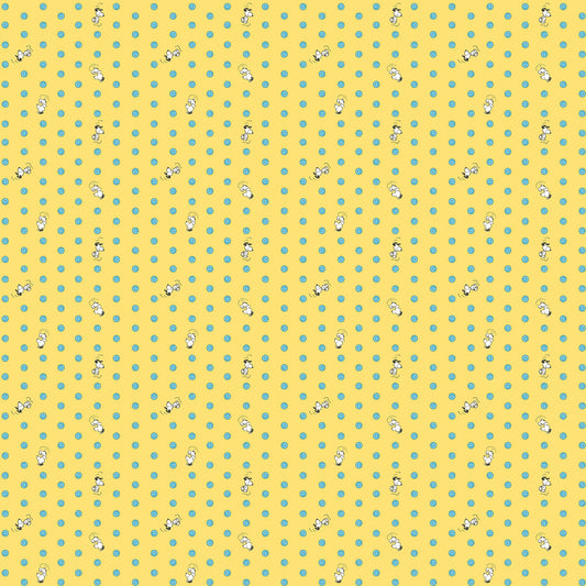 Peanuts - Yardage - Snoopy Dot - Yellow