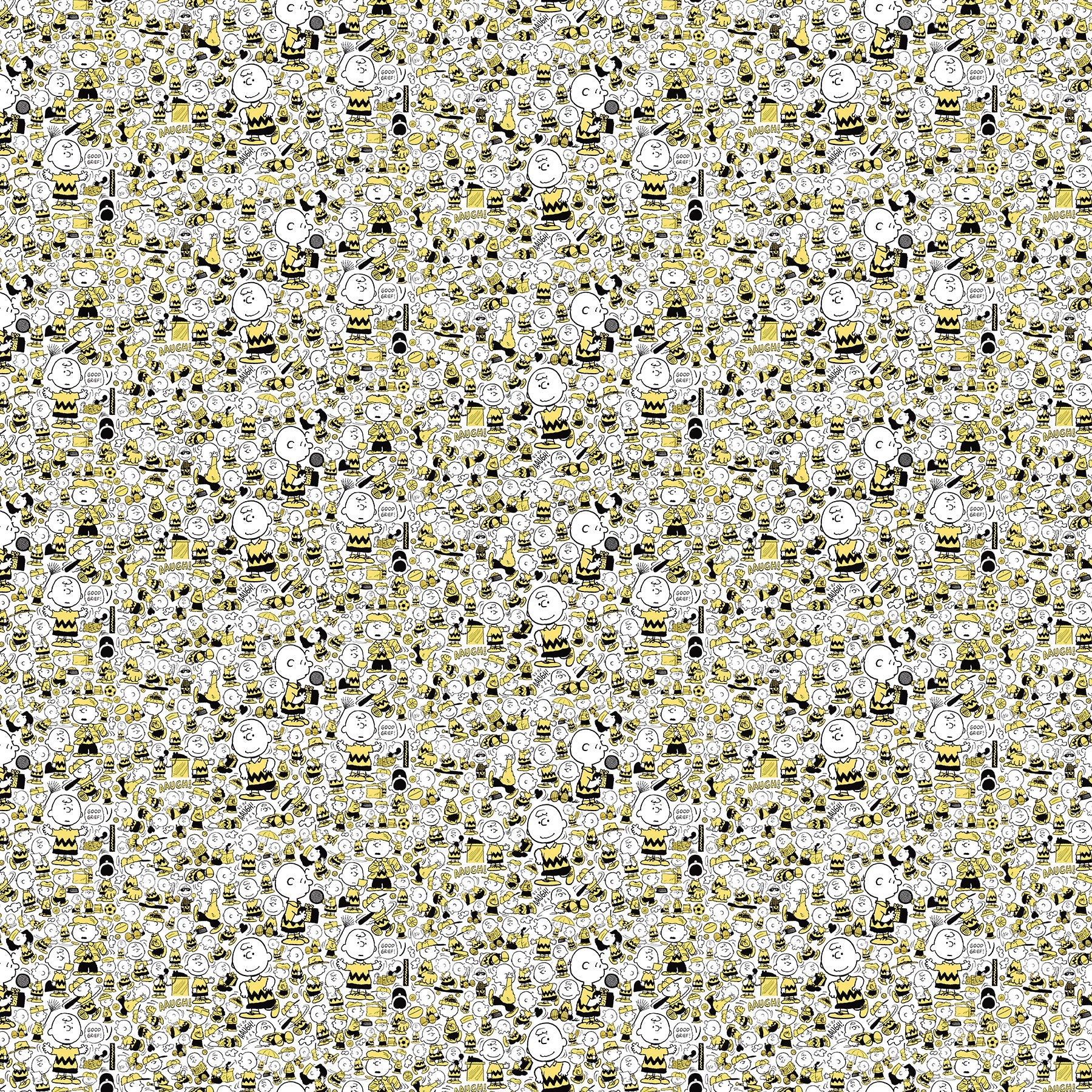 Peanuts - Yardage - Charlie - White Multi