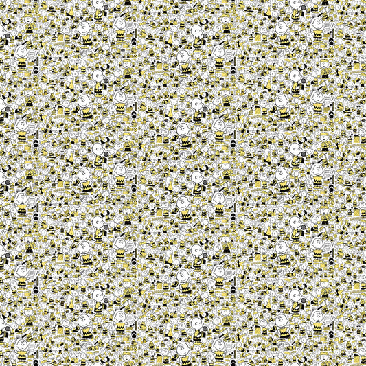 Peanuts - Yardage - Charlie - White Multi