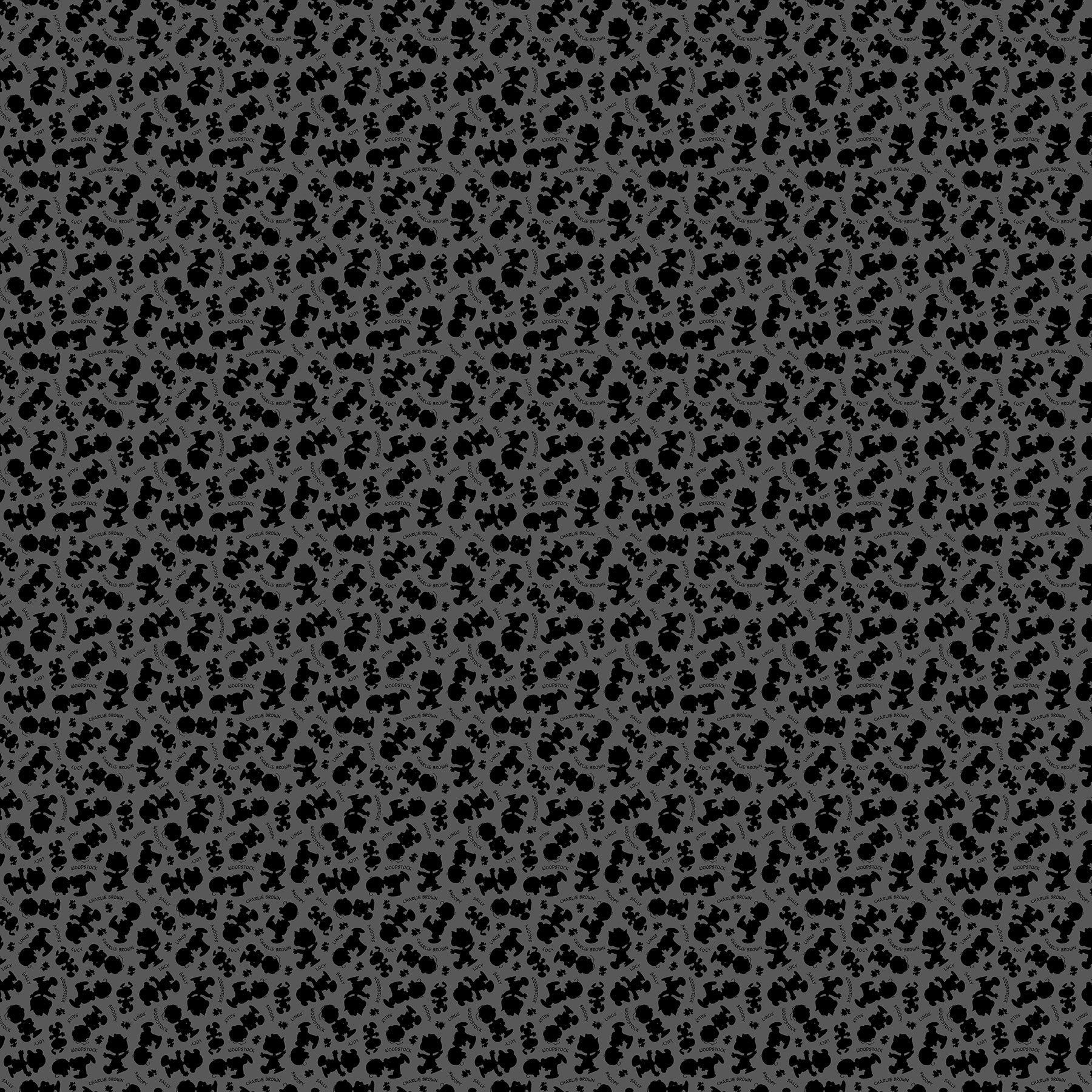 Peanuts - Yardage - Silhouettes - Charcoal