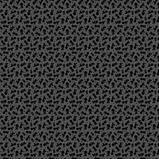 Peanuts - Yardage - Silhouettes - Charcoal