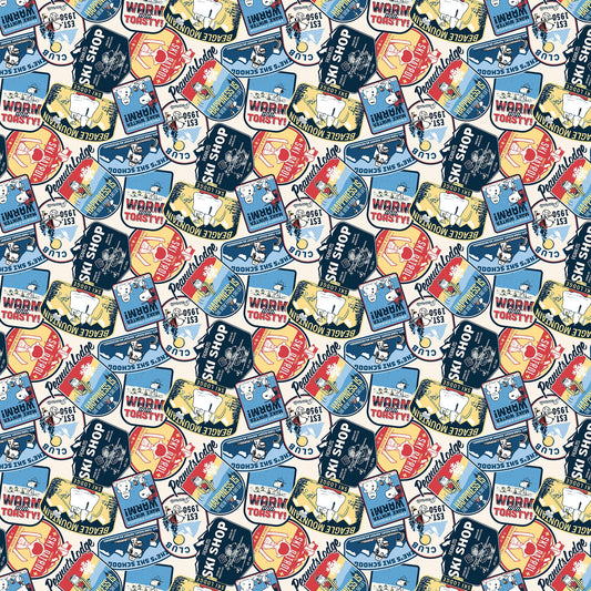 Frosty Friends - Yardage - Patches - Cream Multi