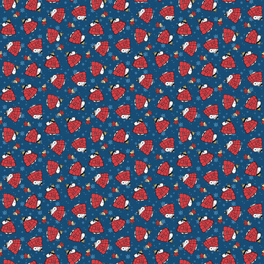 Frosty Friends - Yardage - Big Puffer - Blue Multi