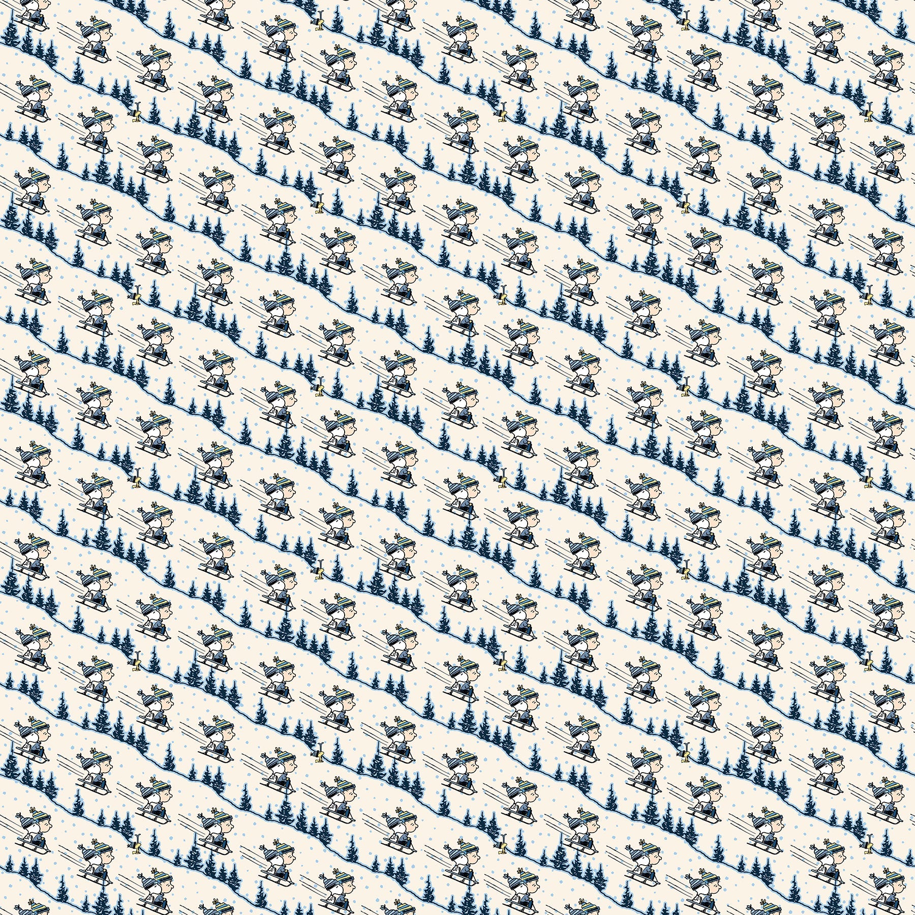 Frosty Friends - Yardage - Slope - Cream
