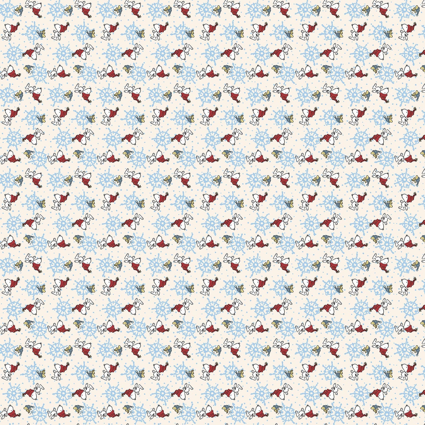 Frosty Friends - Yardage - Snowing Snoopy - Cream