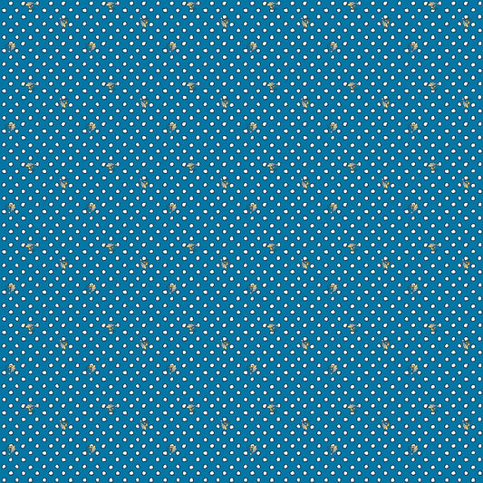 Frosty Friends - Yardage - Woodstock Dot - Blue