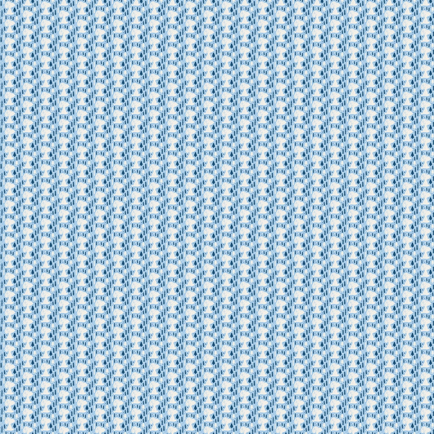 Frosty Friends - Yardage - Snoopy Forest - Lt Blue