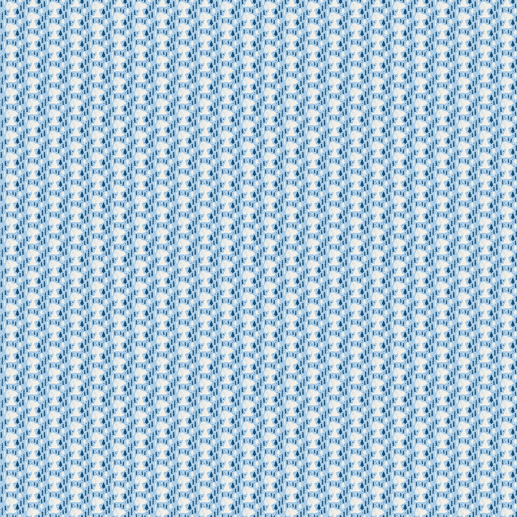 Frosty Friends - Yardage - Snoopy Forest - Lt Blue