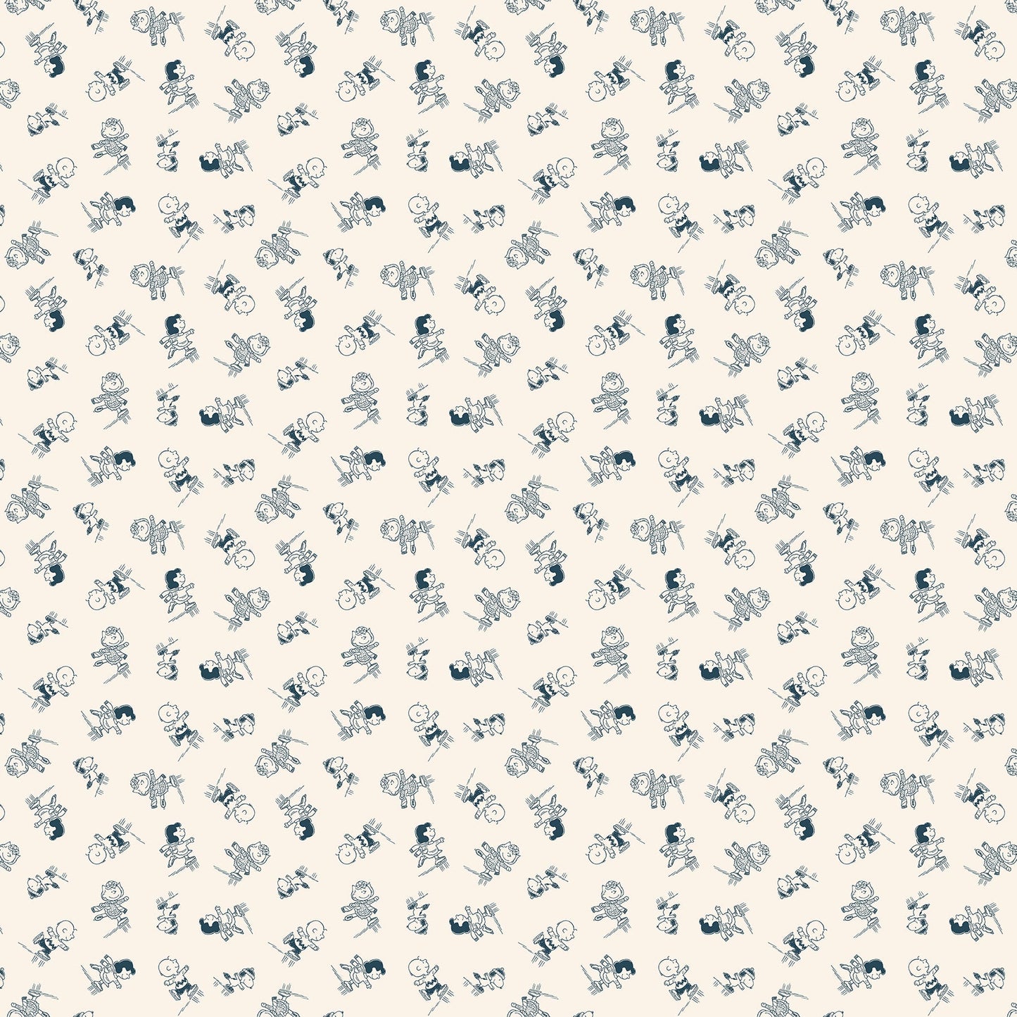 Frosty Friends - Yardage - Skating - Cream