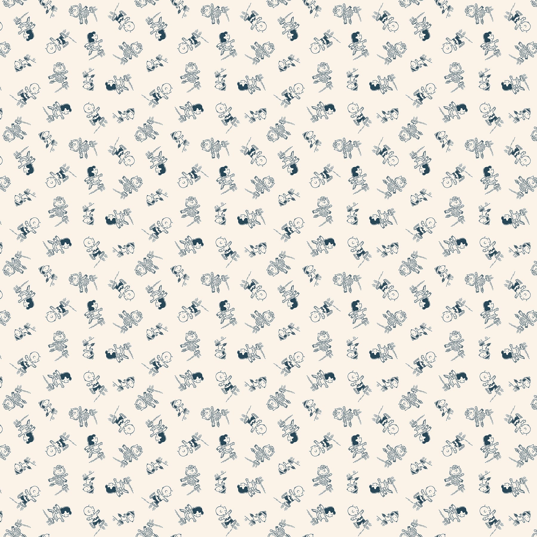 Frosty Friends - Yardage - Skating - Cream