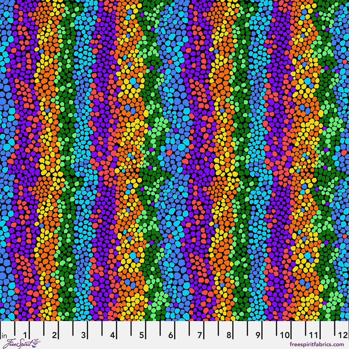 Bits & Bobs Pebble Mosaic Bright fabric by Brandon Mably