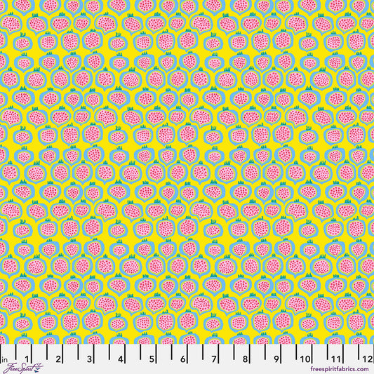 Bits & Bobs Pomegranate Yellow fabric by Brandon Mably