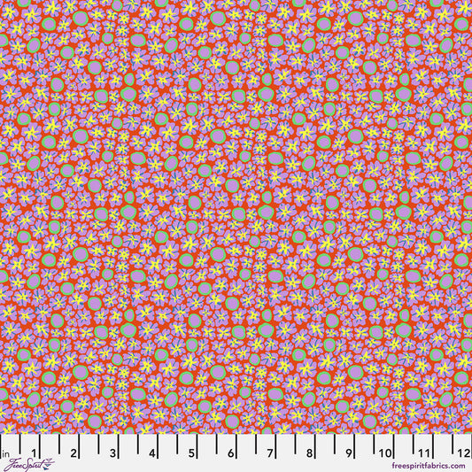 Bits & Bobs Primulas Orange fabric by Brandon Mably