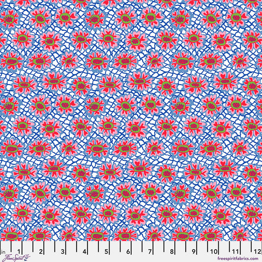 Bits & Bobs Flower Net White fabric by Brandon Mably