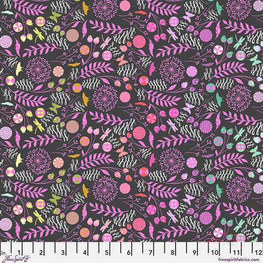 Dandelion - Licorice Tula Pink Prince Charming Déjà Vu fabric