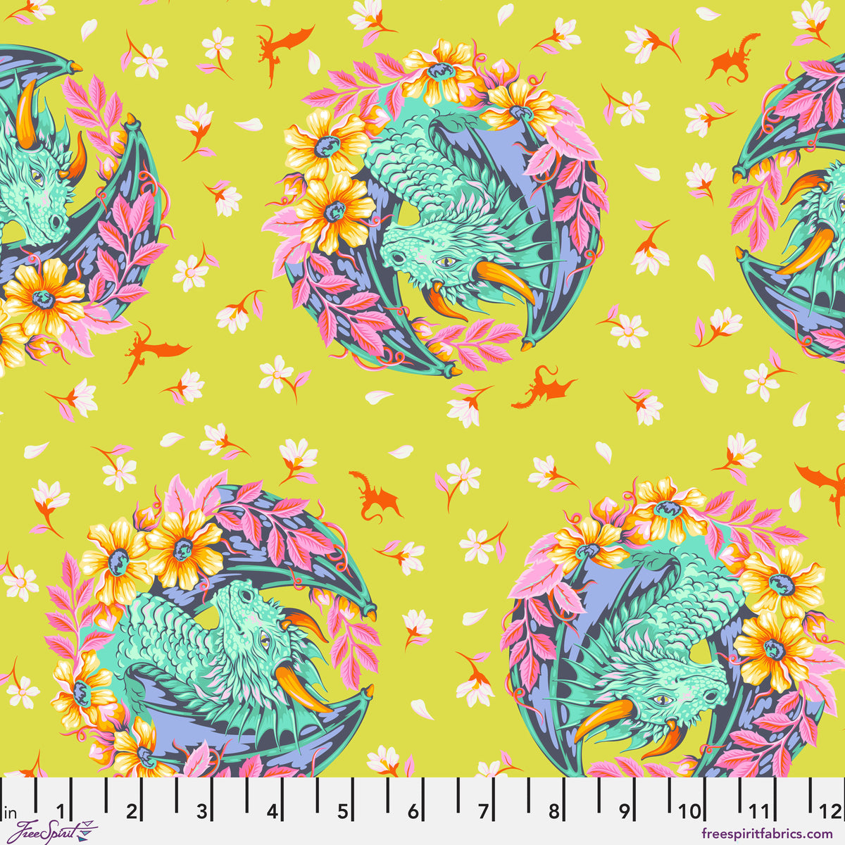 Legendary Dragon Ball She Apple fabric by Tula Pink