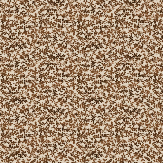 Naturescape II Leaves - Light Khaki fabric from Clothworks
