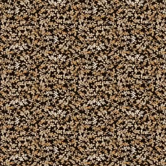 Naturescape II Leaves - Black fabric from Clothworks